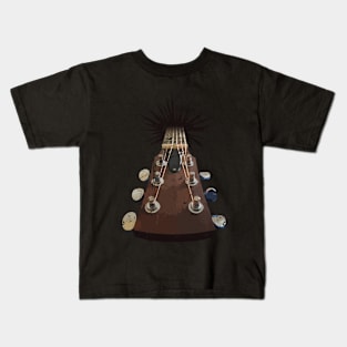 Vintage Guitar Rock and Roll Music Player Kids T-Shirt